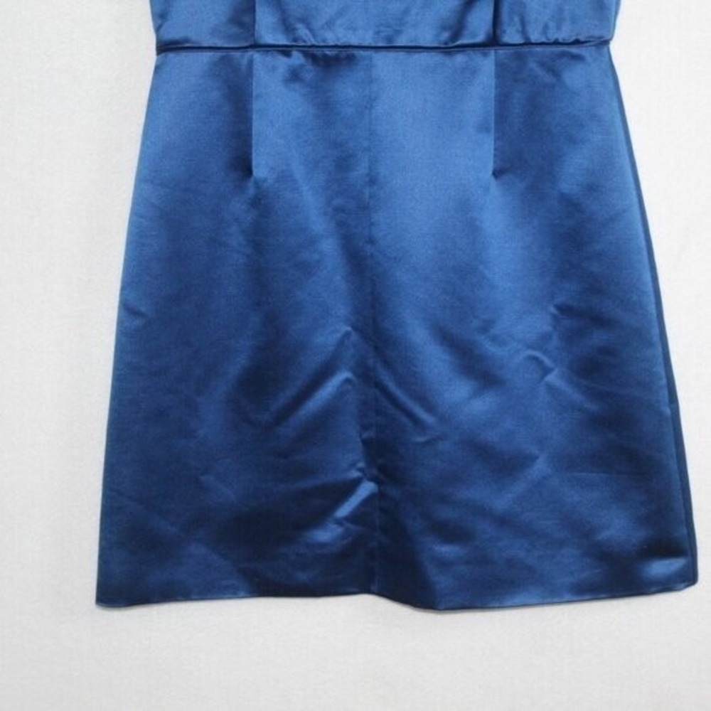 Marc by Marc Jacobs women's mini dress size 6 blue satin silk wool disco chic - Picture 7 of 12